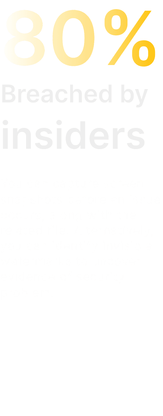 80% Breached by insiders